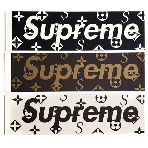 supreme x louis vuitton sticker|louis Vuitton X supreme tracksuit.